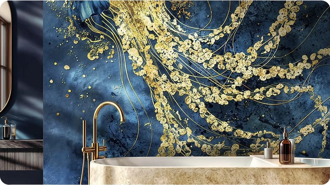 gold ocean jellyfish wallpaper